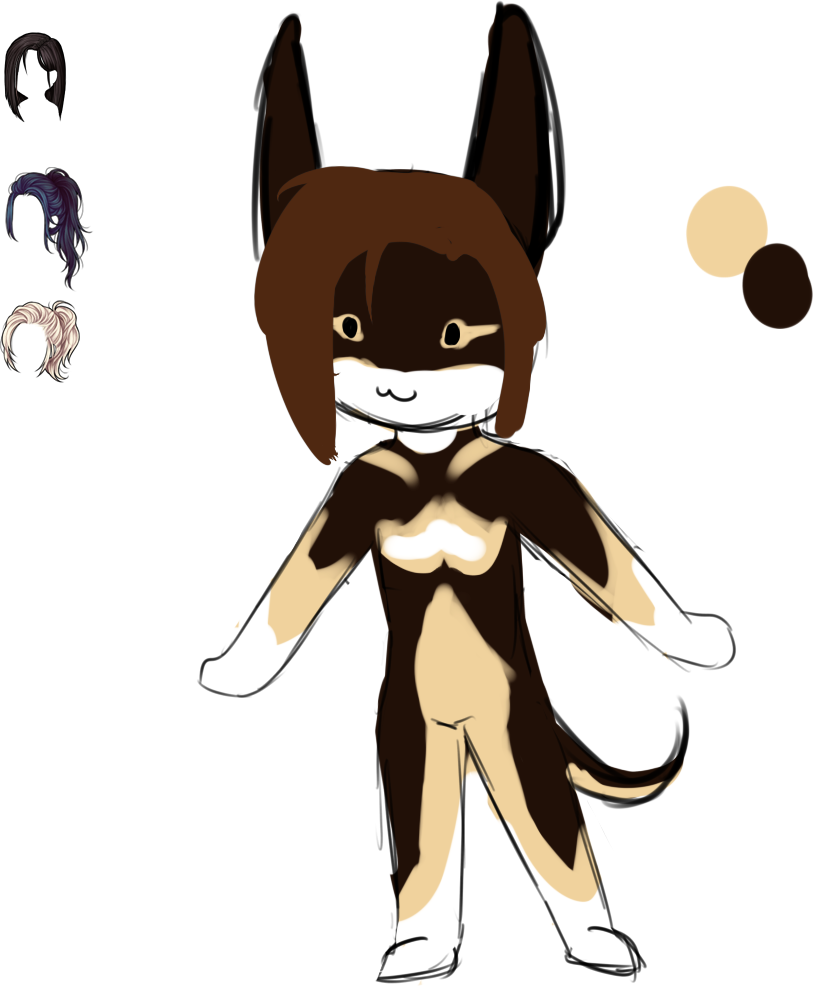 A concept of Shikari, heavily based on a mix between an ethiopian wolf and an anubis.