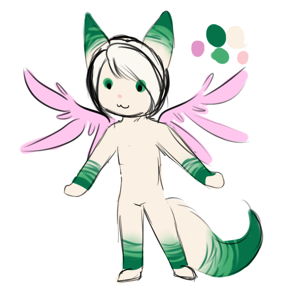Scribbly concept art of Sigh to get an idea of her markings, and how well her colors flow.