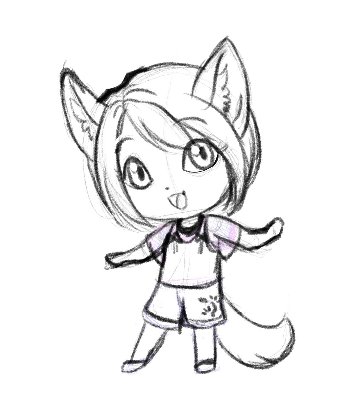 Cute little chibi scribble of Sigh as I tested out Procreate.