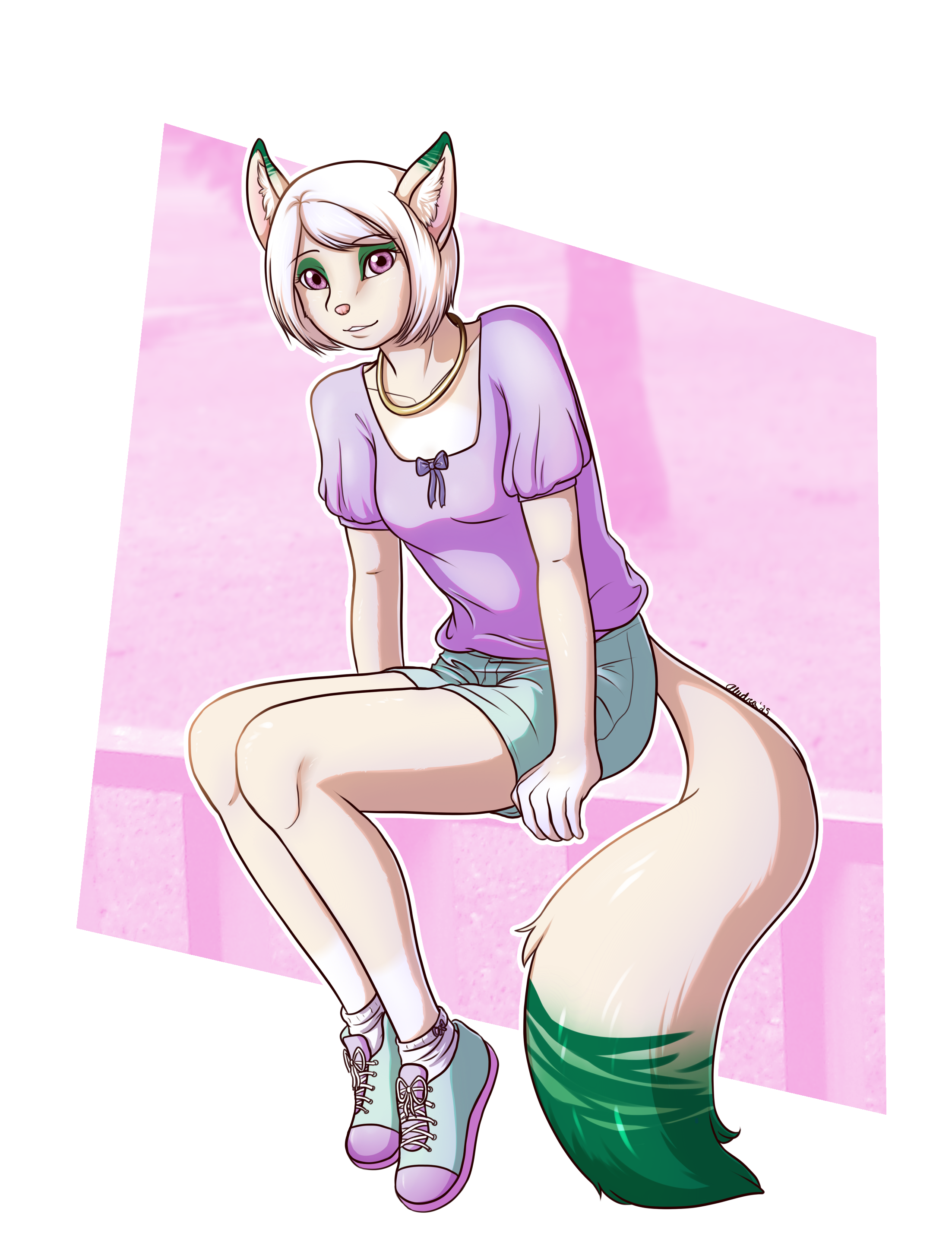 Fullbody art of Sigh with an updated color scheme that better balances her out. Very proud of the pose in this one.