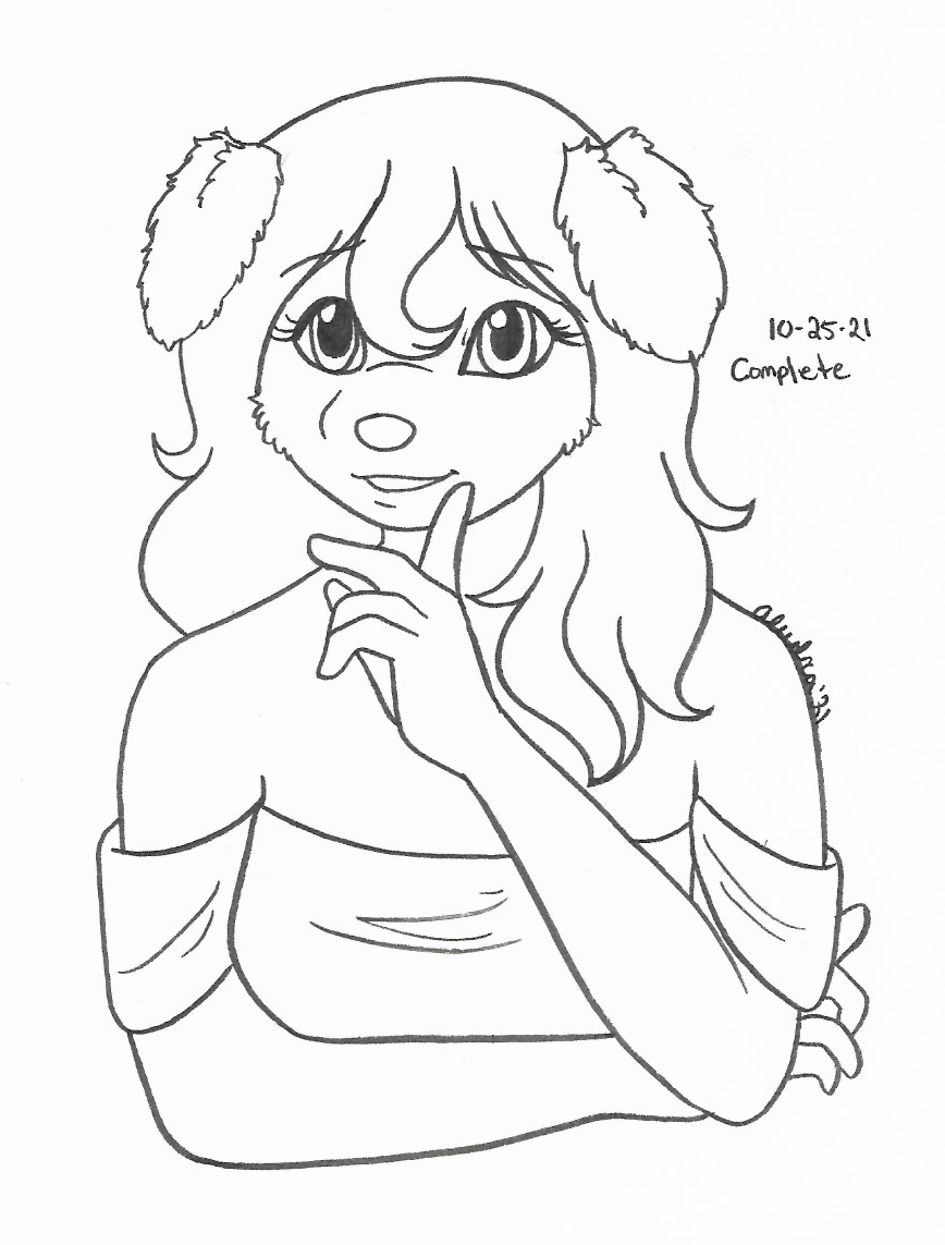 OC-tober art of Tey, with the prompt Complete. I think I was going with the idea that lovers feel complete with each other, which prompted me to choose Tey for this word.