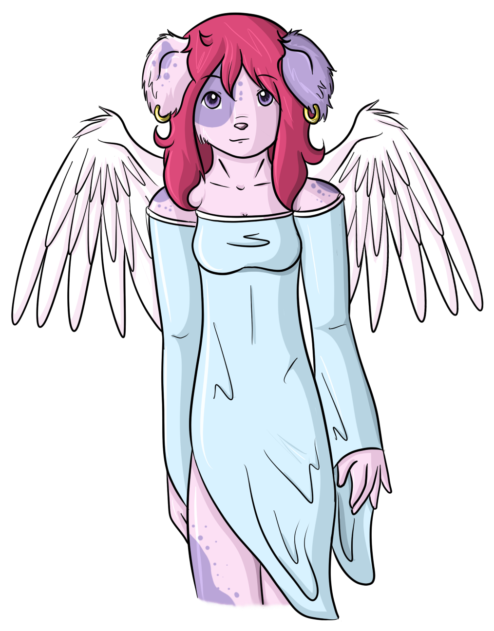 My first concept of Tey after I created her as a pet on Subeta. This is what started my hoard of cupid characters, and Tey represents puppy love.