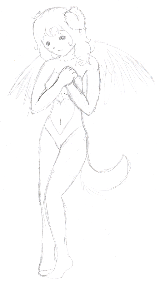 Tey being all shy while wearing a heart themed bathing suit. Definitely not her normal style.