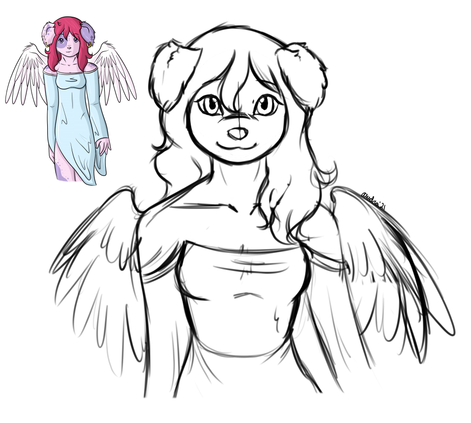 Nearly 10 years later, after hardly drawing any art for her, I ended up redrawing Tey from her original concept.