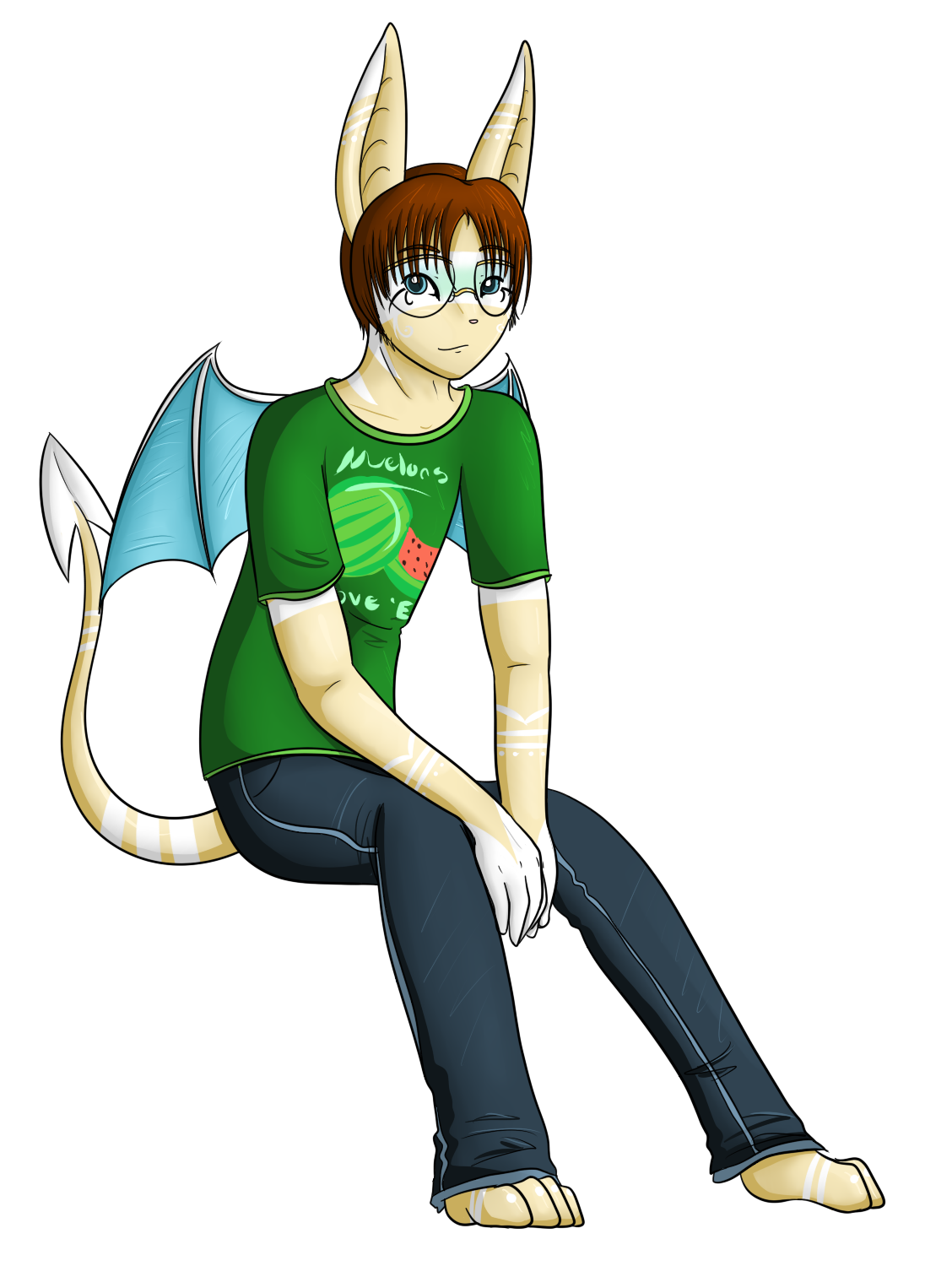 A new concept for Todd that added a bit of tropical blue to go with the rest of his island theme. His shirt is an innuendo.