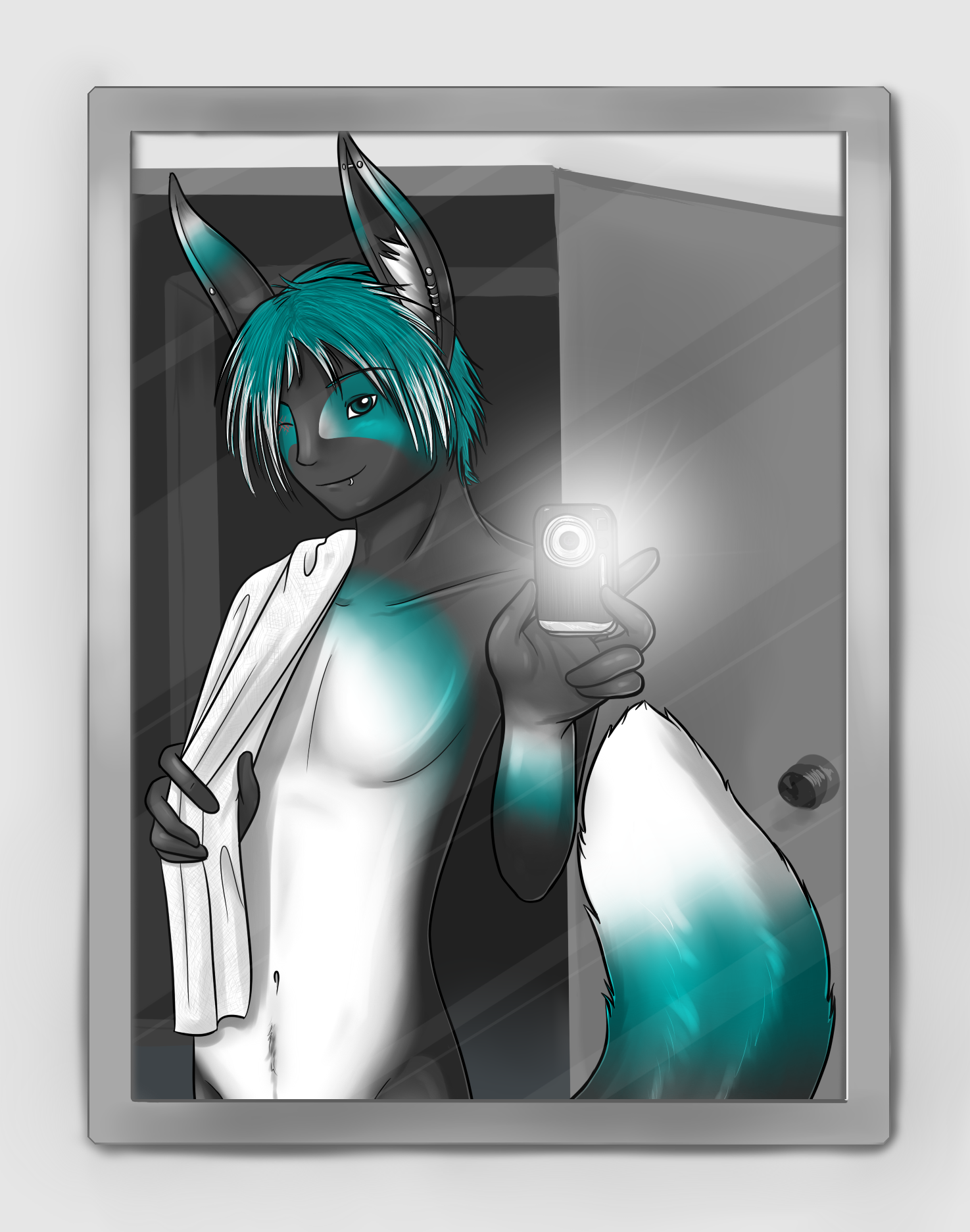 Val being an absolute showoff to one of his exes. Getting this right was complicated, since it was his second ever drawing, and I had to remind myself which eye was damaged, then have that mirrored.