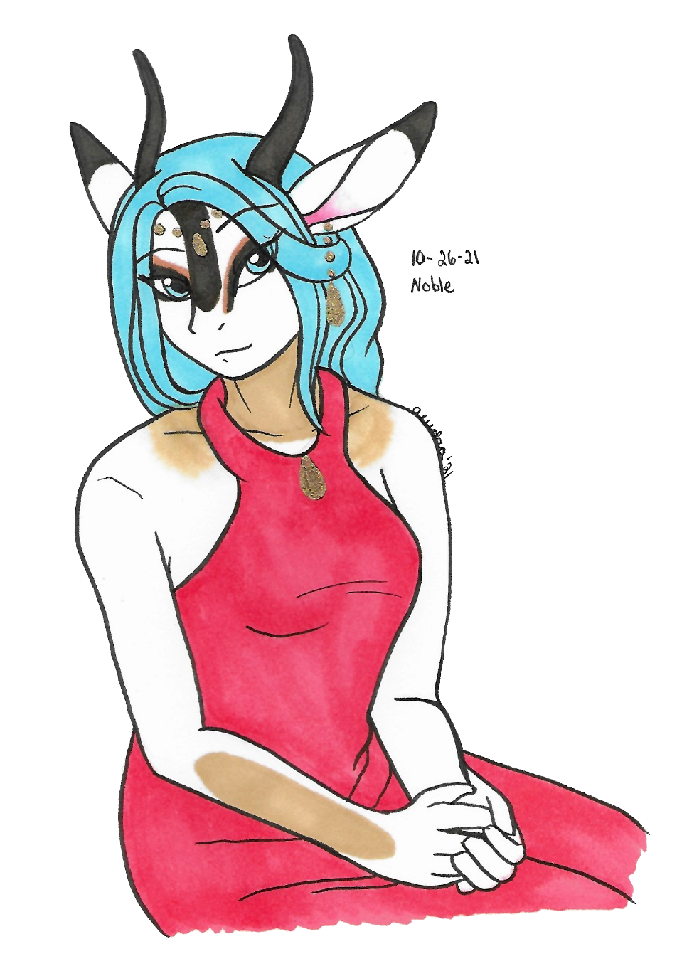 OC-tober art of Verity, with the prompt Noble. Rather than being noble by blood, she has worked herself up the ranks to get to where she is in the hierarchy.