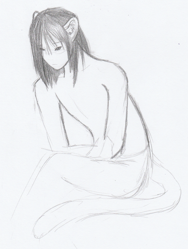 My first concept of a sad little Void. I really loved his droopy medium length hair.