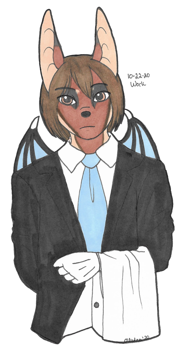 OC-tober art of Westin, with the prompt Work. Wes is probably my hardest working character, who is unfortunately following the 'work harder not smarter' path.