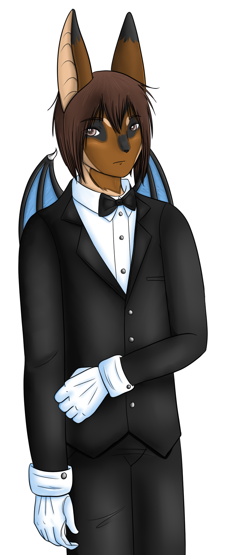 My first concept of Westin, where barely any part of his body was showing thanks to his suit, but I at least got to design his facial markings.