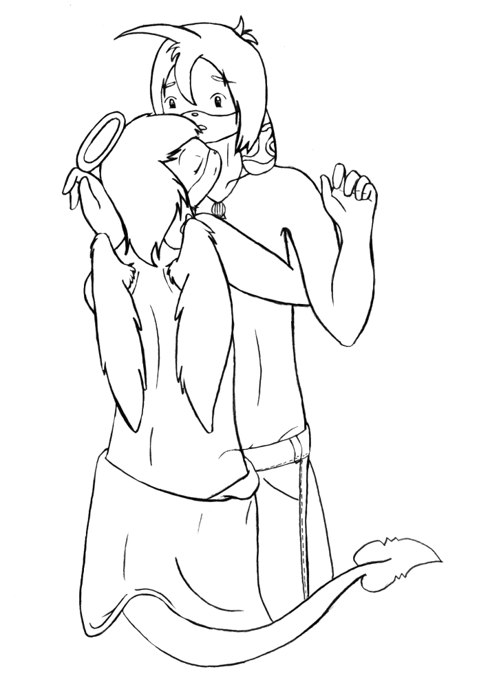 Content Warning: Sexually Suggestive. Yuki's ex giving him a topless hug as he tries to keep his sanity intact.