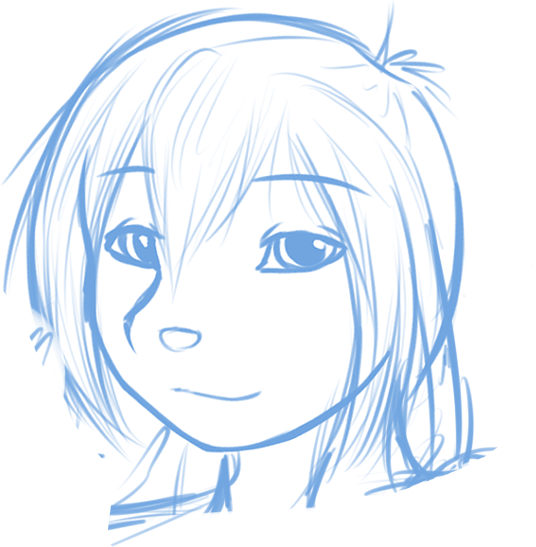 A quick headshot sketch of Yuki to bring him up to date with my other anthro designs.