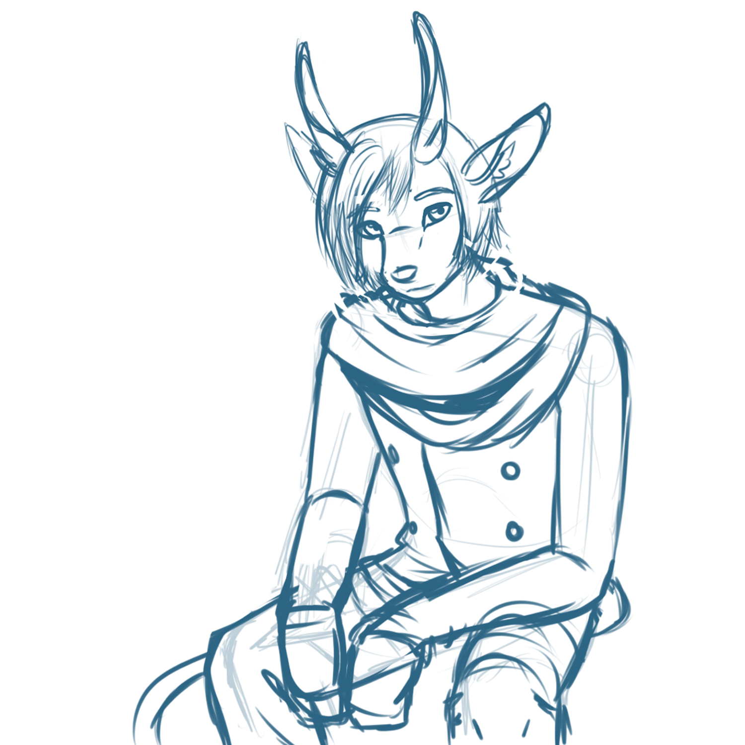 A quick sketch of Yukon referencing a pose I found fitting for him.