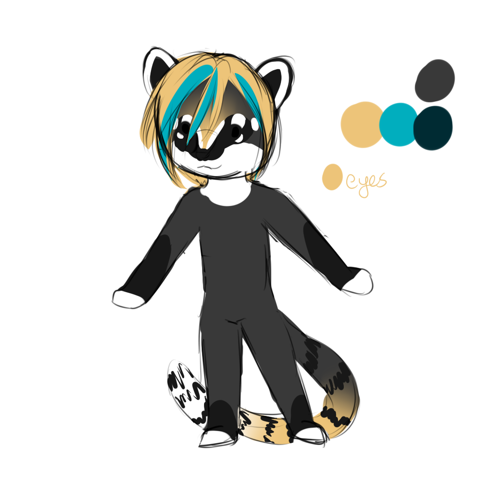 A scribble concept of Yurik with his mostly dark grey pelt. He's just a recolor of his brother Julian, but with a drastically different outlook on life.