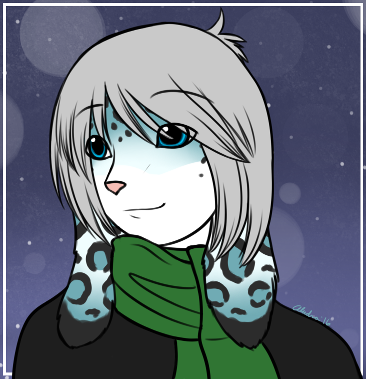 An updated headshot of Zak a while later, with a proper anthro appearance.