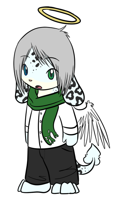 A chibi Zak which shows off his differences in markings compared to Yuki.